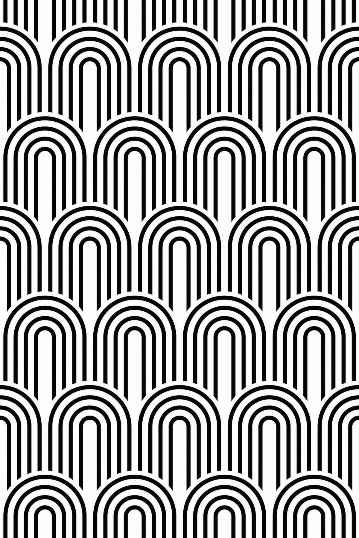 Arcades Art Déco Noires, le motif seul