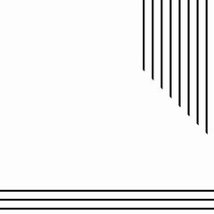 Gros plan de l'impression : l'angle droit d'une ligne noire, d'épaisseur constante sur le blanc.