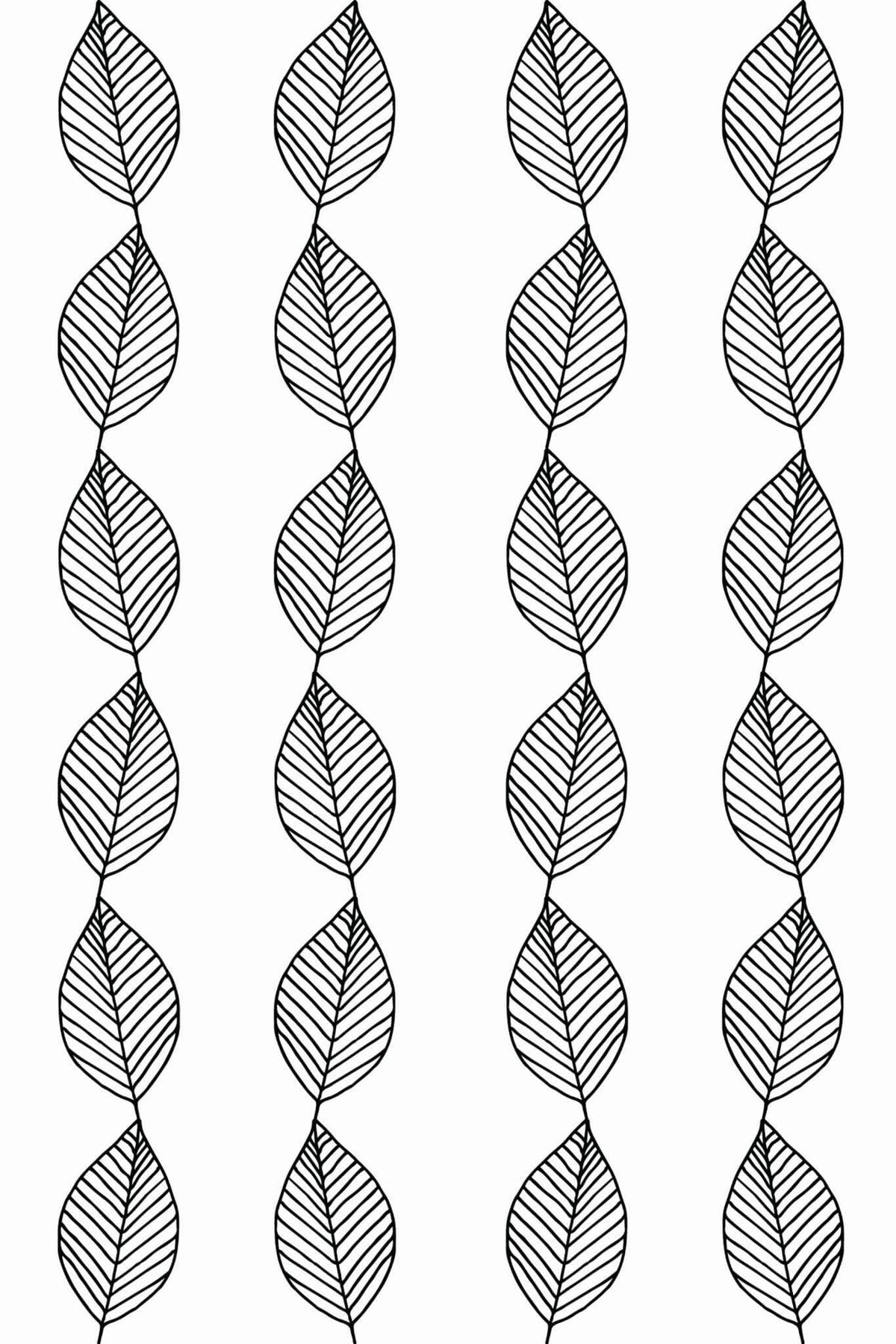 Guirlandes de Feuilles Noires, le motif seul