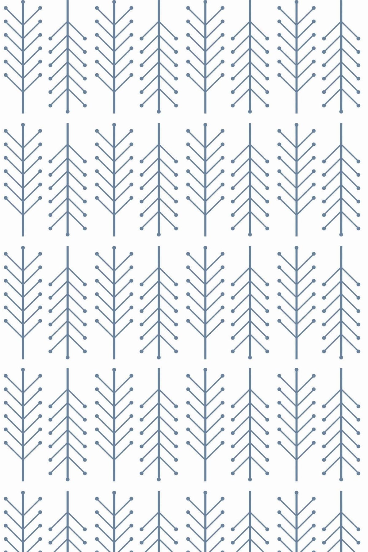 Sapins Graphiques Bleu Ardoise, le motif seul