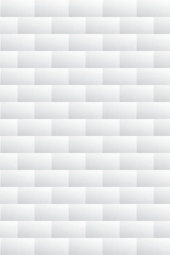 Le décor à plat : carreaux rectangulaires blanc perle en rangs décalés, joints à peine visibles.