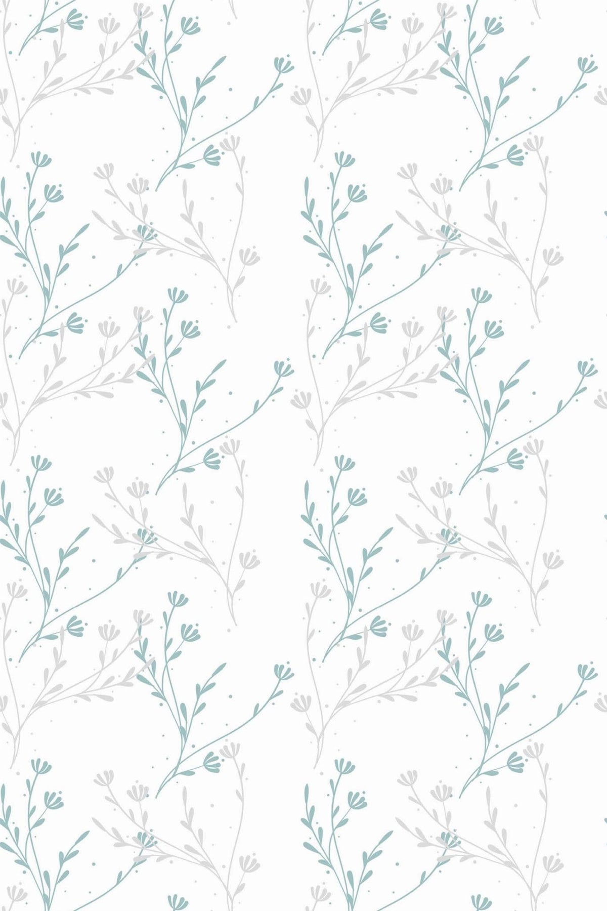 Fleurs des Champs Bleu Pâle, le motif seul