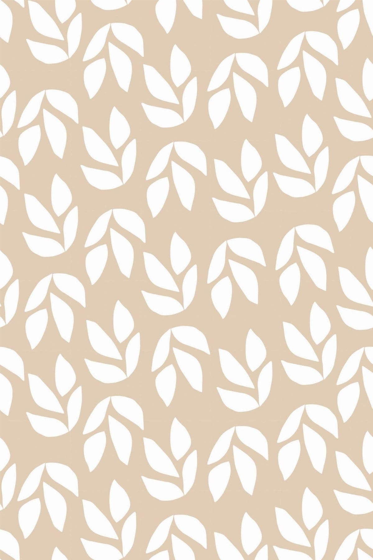 Feuilles Blanches sur Sable, le motif seul
