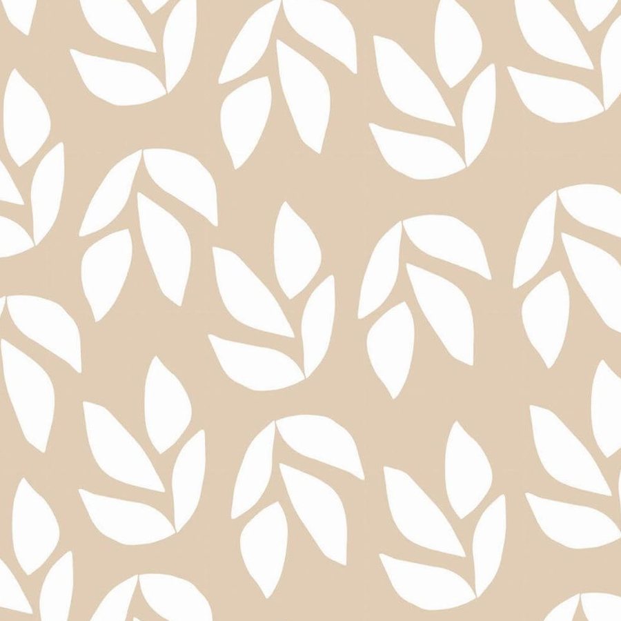 Feuilles Blanches sur Sable, le motif seul