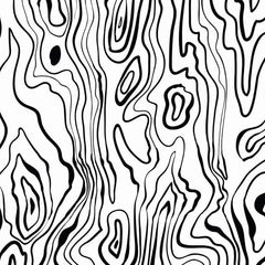 Gros plan sur l'impression : lignes noires nettes qui s'enroulent autour d'un nœud