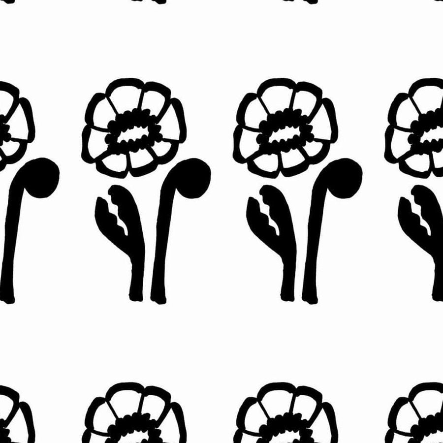 Fleurs à l'Encre Noire, le motif seul