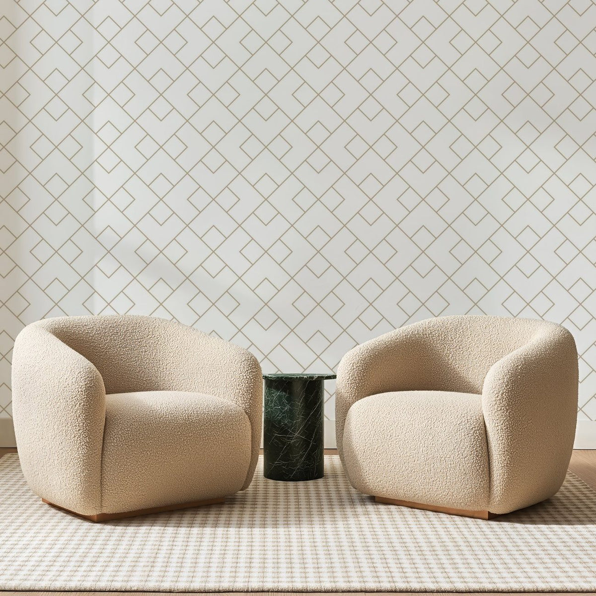 Treillis de Losanges Beige, en situation