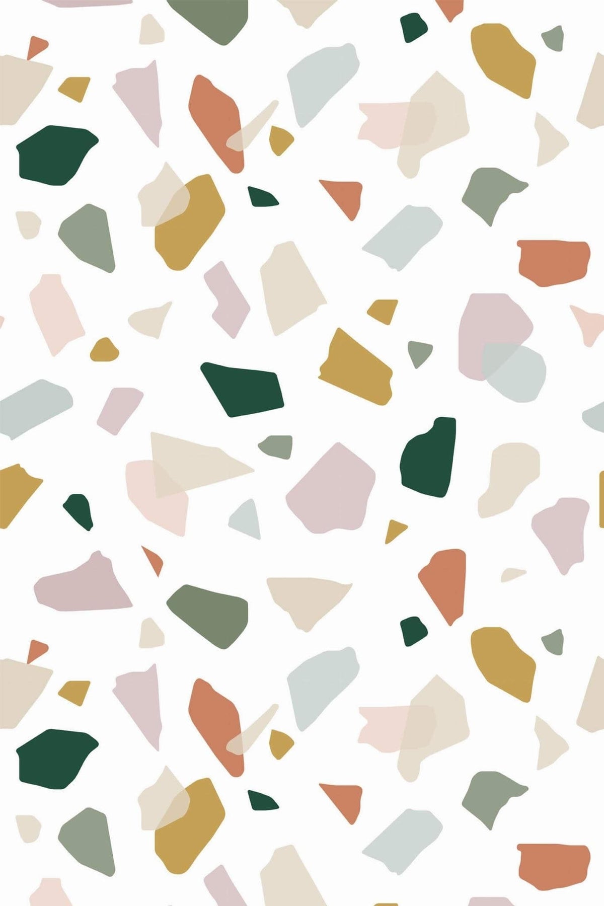 Terrazzo Crème et Ocre, aperçu aux dimensions saisies