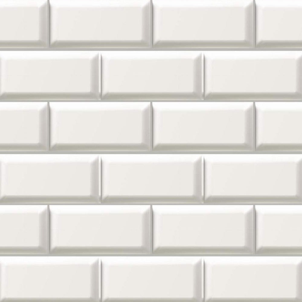Carreaux Métro Blanc Cassé, le motif seul