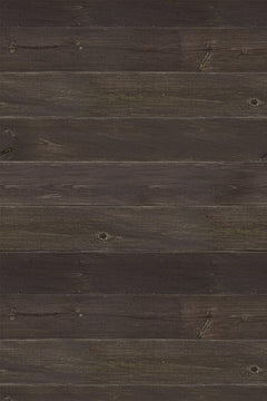 Motif à plat : lames de bois horizontales brun foncé à brun-noir, veinage sombre et nœuds ronds.