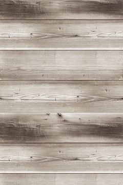 Motif à plat : lames de bois horizontales délavées, gris clair et brun-gris, veinage et nœuds apparents.