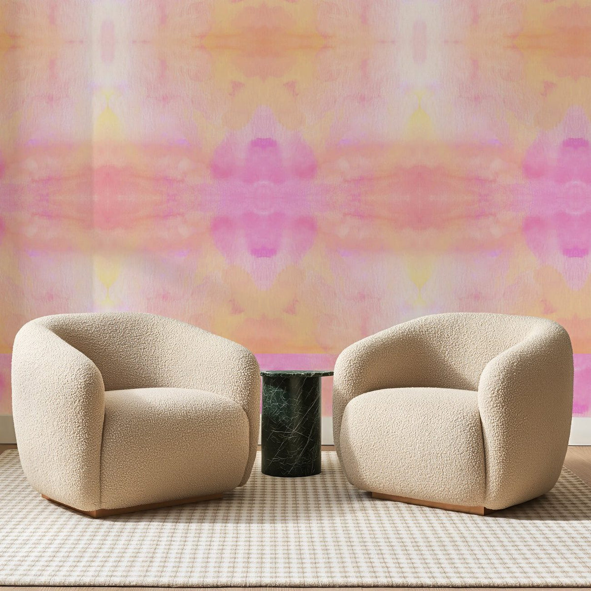 Nuées Teintées Rose Abricot, en situation