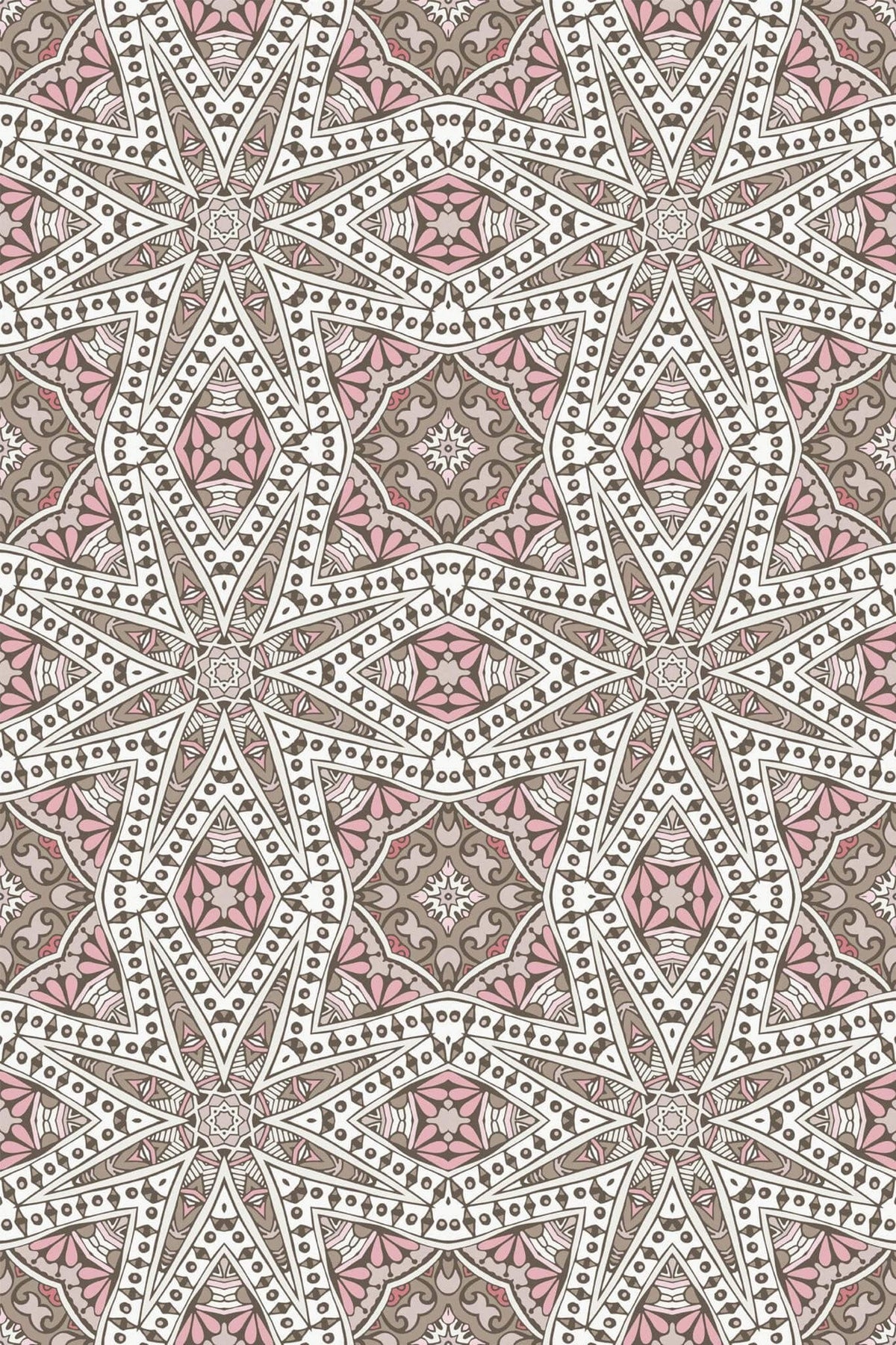 Étoiles Perlées Taupe et Rose, aperçu aux dimensions saisies