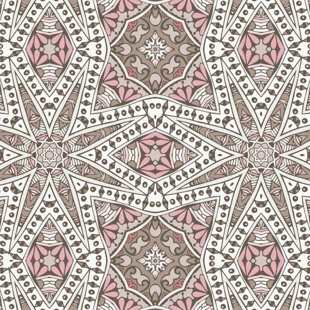 Étoiles Perlées Taupe et Rose, le motif seul