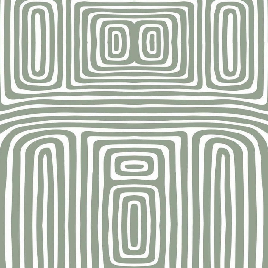 Lignes Concentriques Sauge, le motif seul