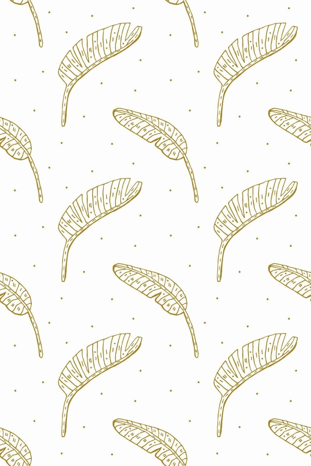 Feuilles de Bananier Dorées, le motif seul