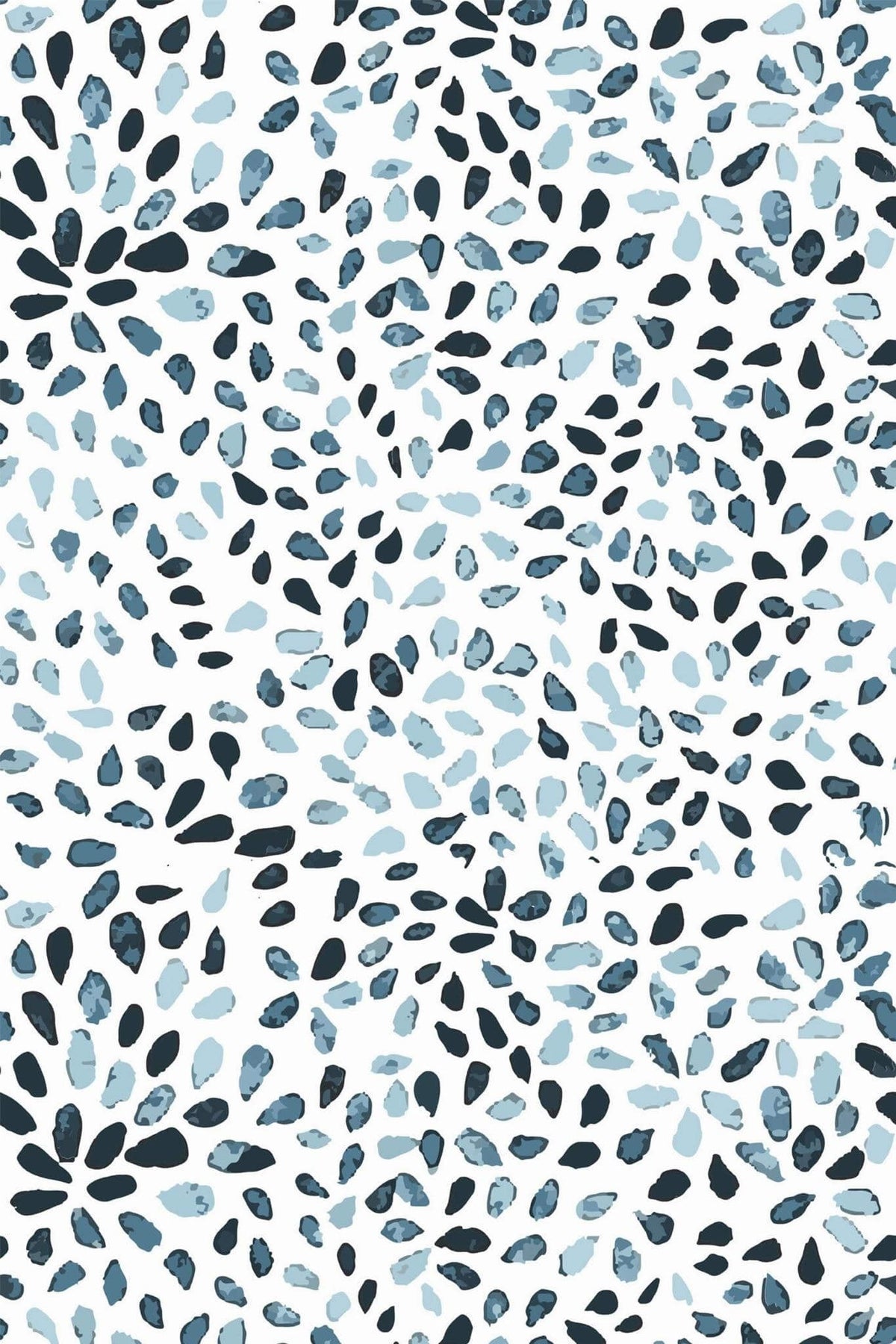 Touches d'Aquarelle Bleu Indigo, le motif seul