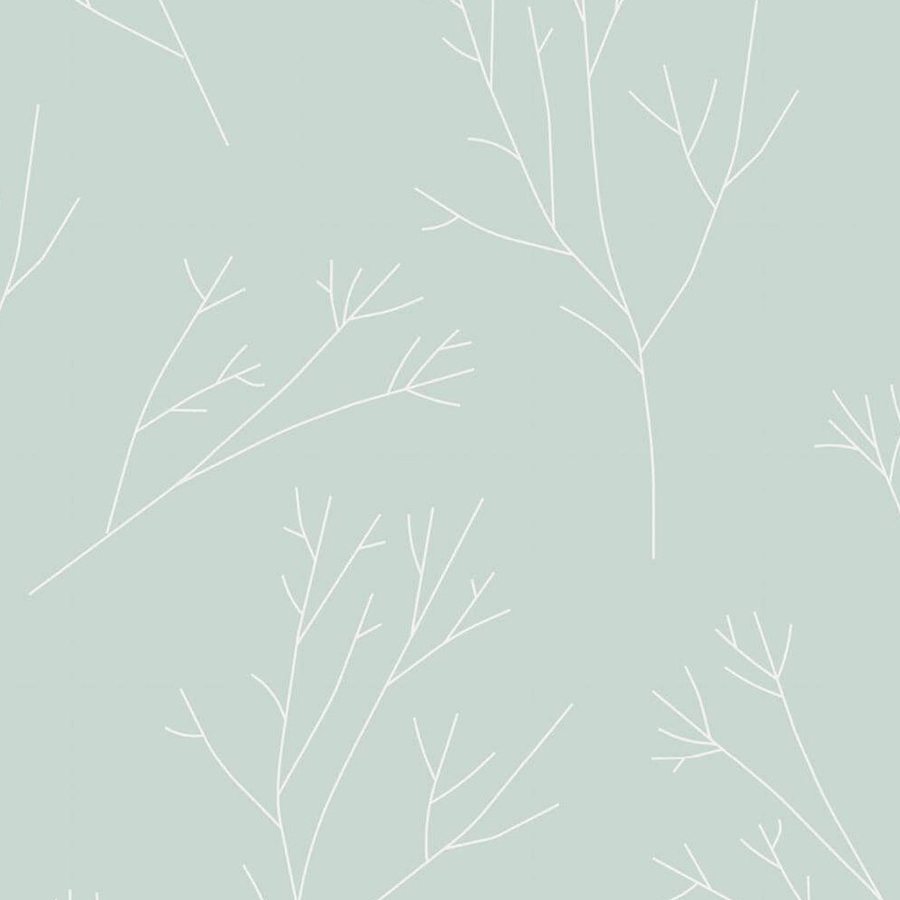 Gros plan sur l'impression : le trait blanc régulier d'une ramification sur le vert pâle
