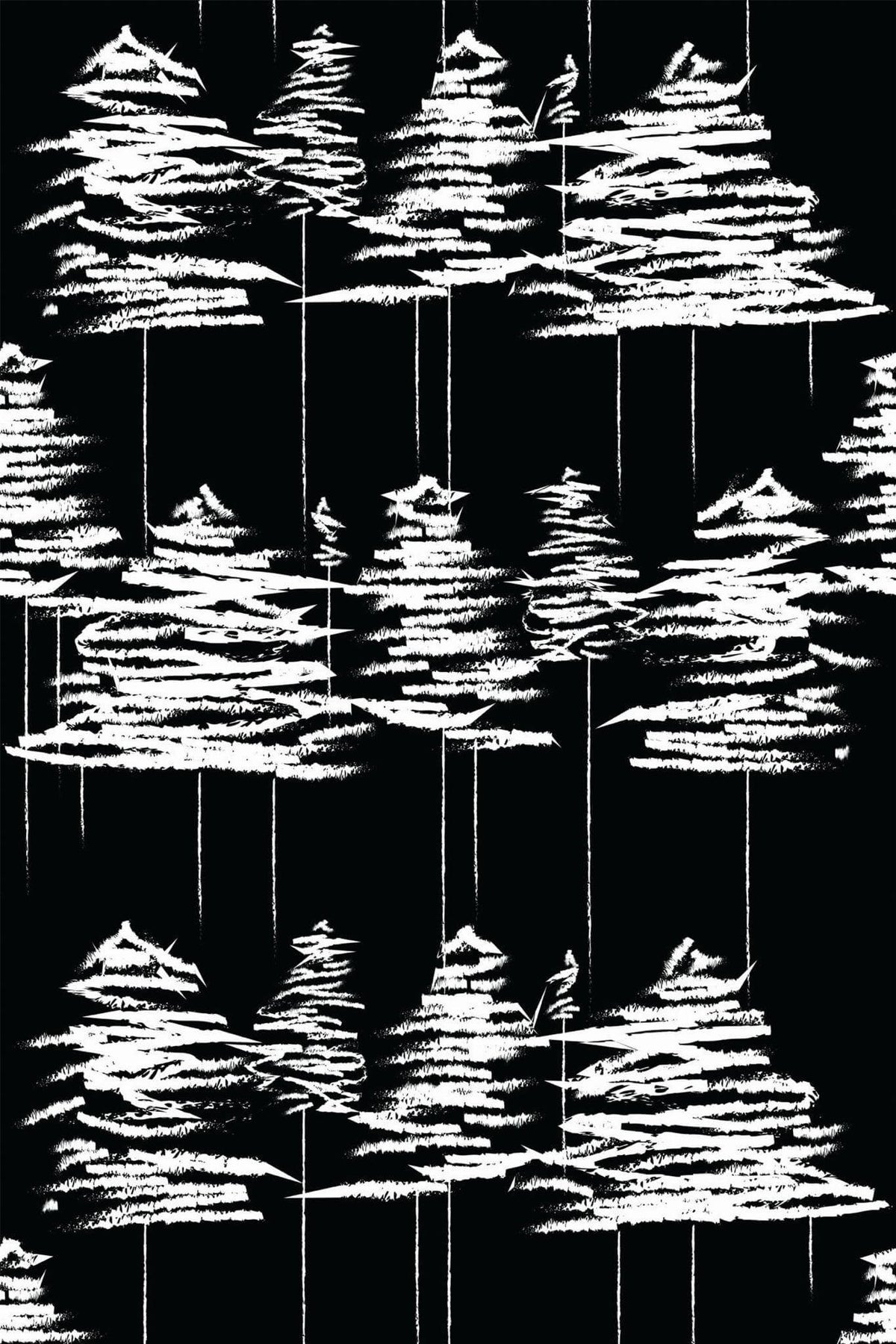 Sapins de Craie sur Noir, le motif seul