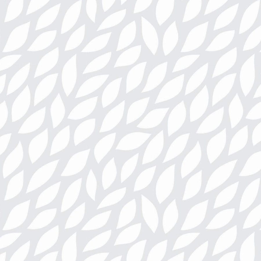 Gros plan sur l'impression, contour fin des feuilles et passage du gris au blanc cassé.