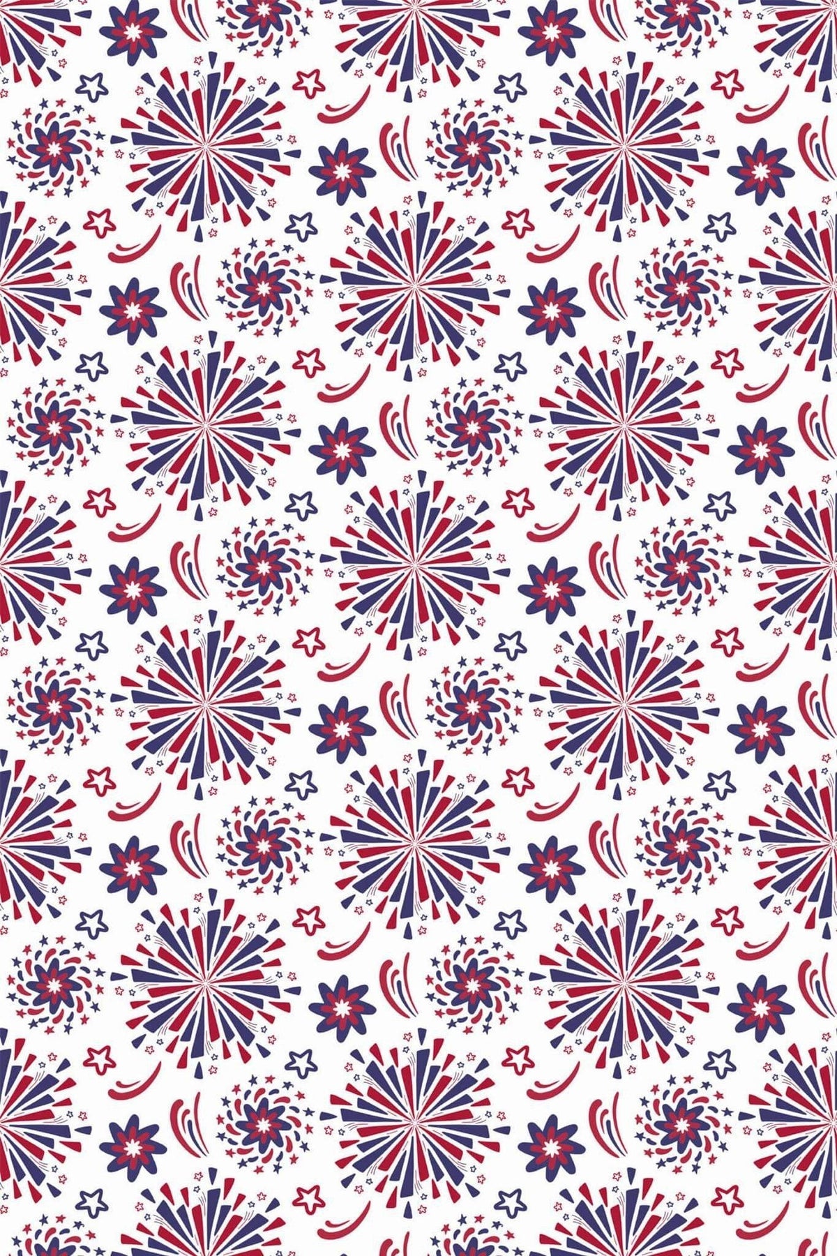Feux d'Artifice Rouge et Bleu, le motif seul