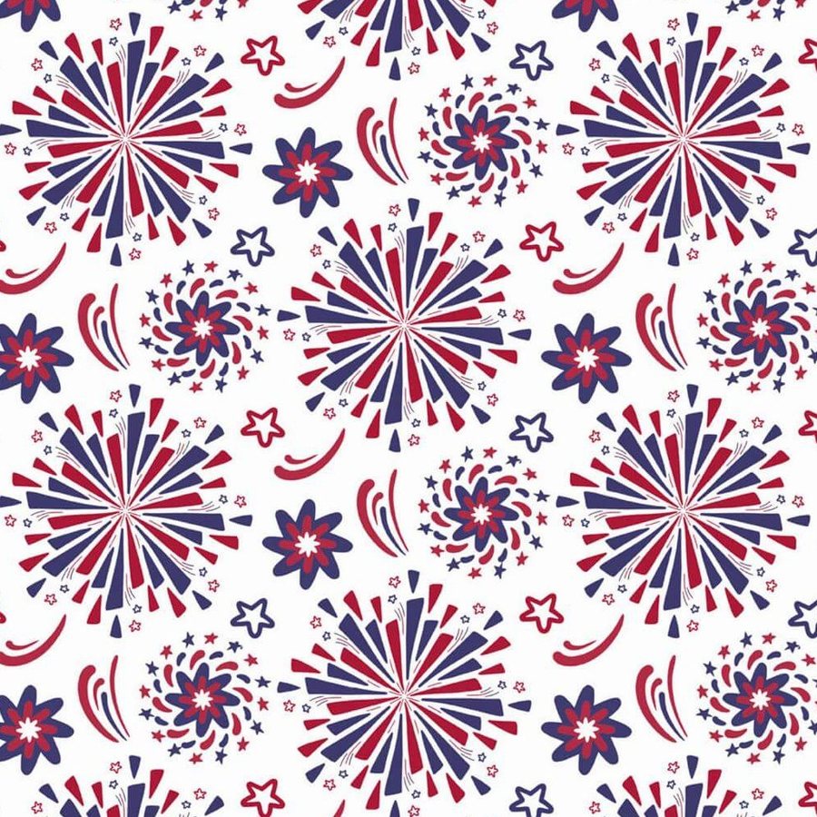 Feux d'Artifice Rouge et Bleu, le motif seul