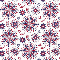 Gros plan de l'impression : les rayons droits d'une rosace, rouges et bleus, sur le blanc.