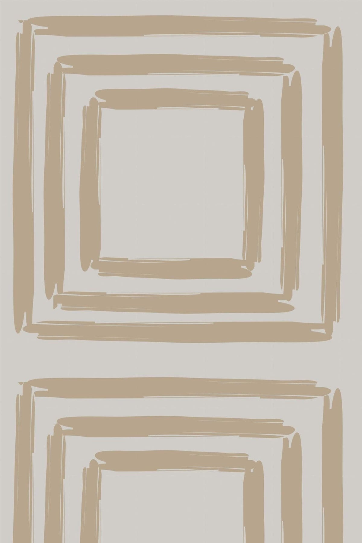 Carrés au Pinceau Taupe, le motif seul