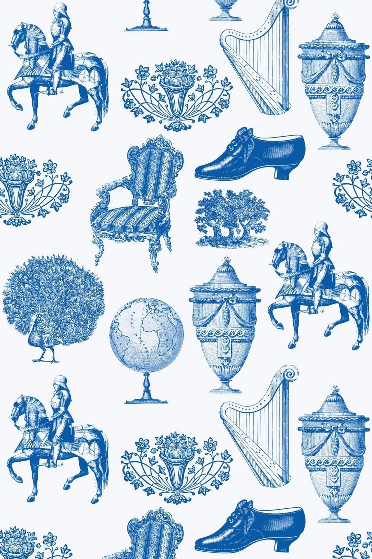 Cabinet de Curiosités Bleu Roi, aperçu aux dimensions saisies