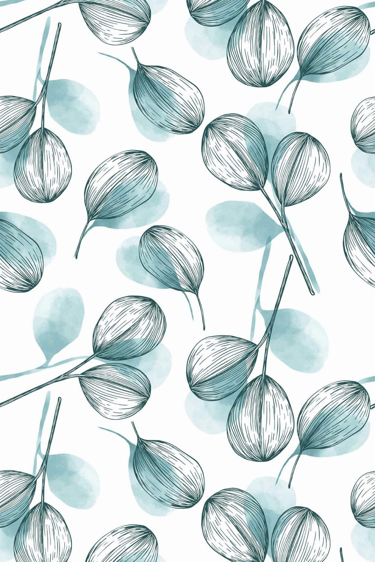 Eucalyptus à l'Encre Bleue, aperçu aux dimensions saisies