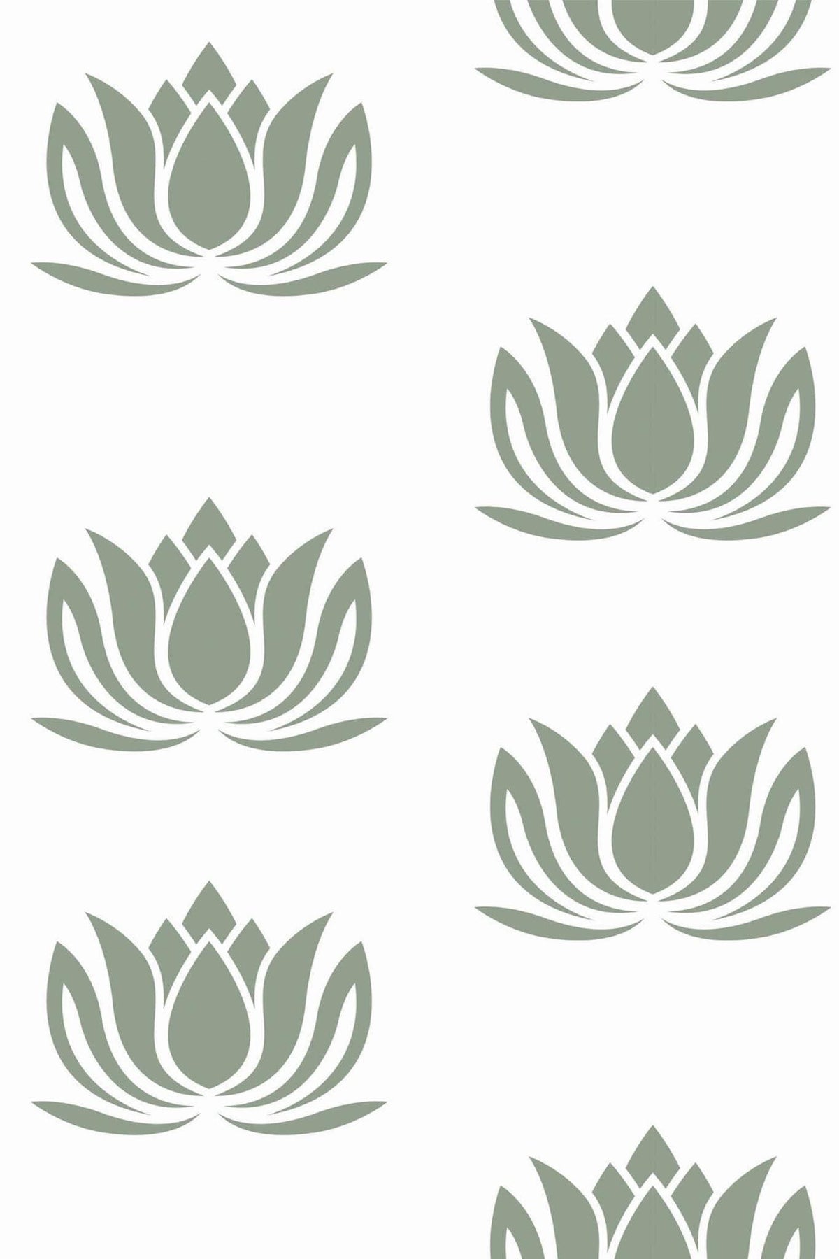 Lotus Graphiques Vert Sauge, le motif seul