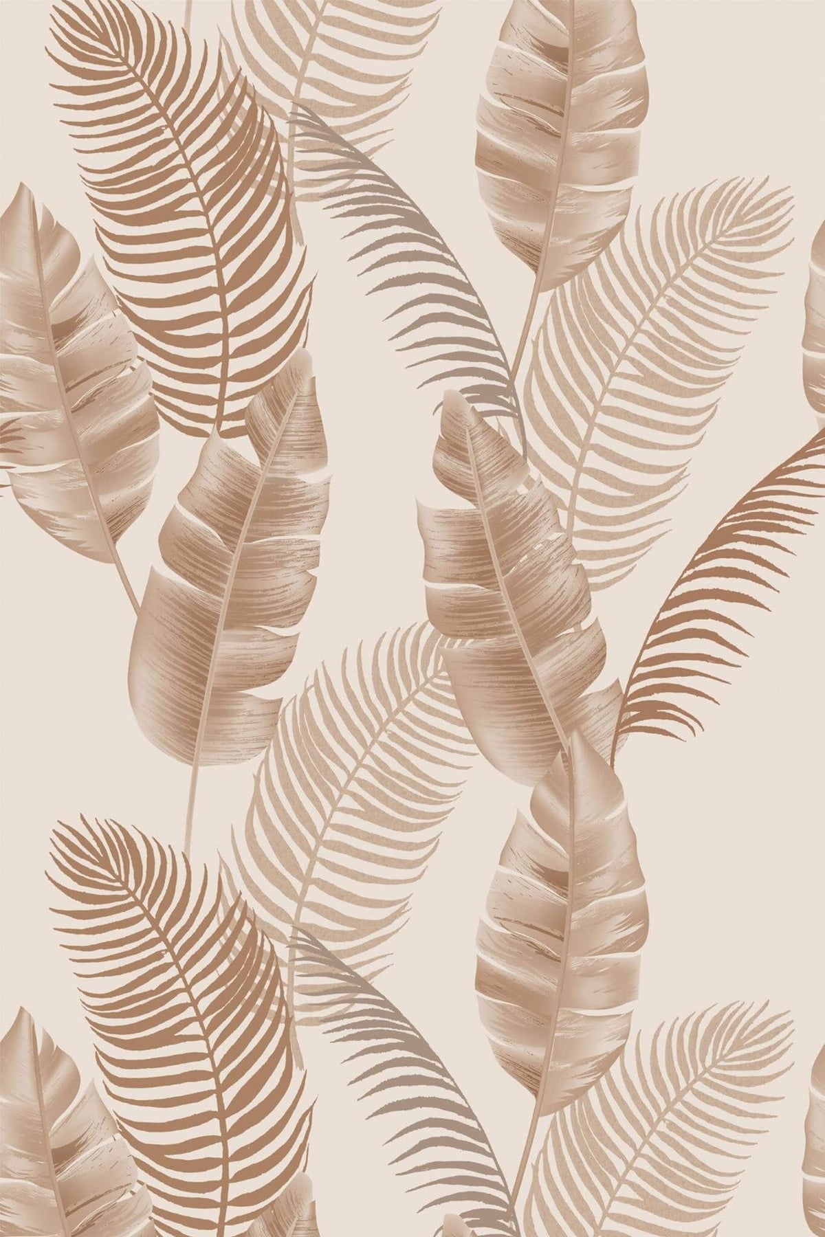 Palmes Terracotta sur Sable, le motif seul