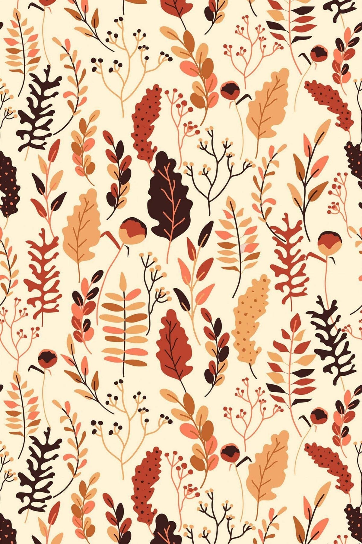 Herbier d'Automne Terracotta, aperçu aux dimensions saisies