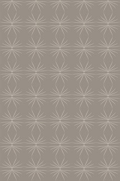 Le décor à plat : étoiles au trait blanc cassé sur un fond taupe uni.
