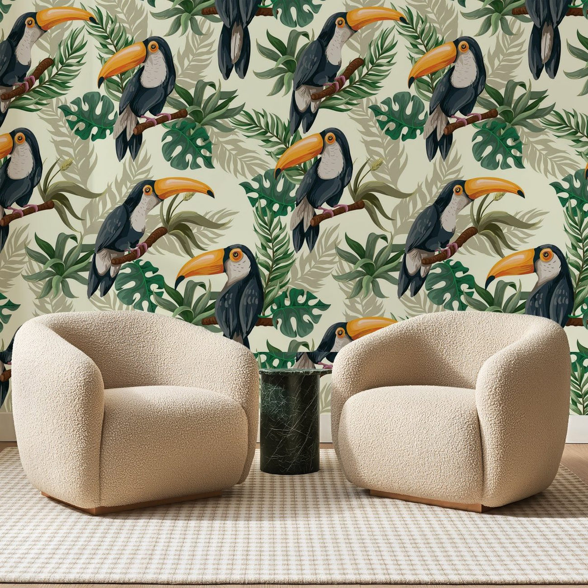 Toucans dans les Palmes Vertes, en situation