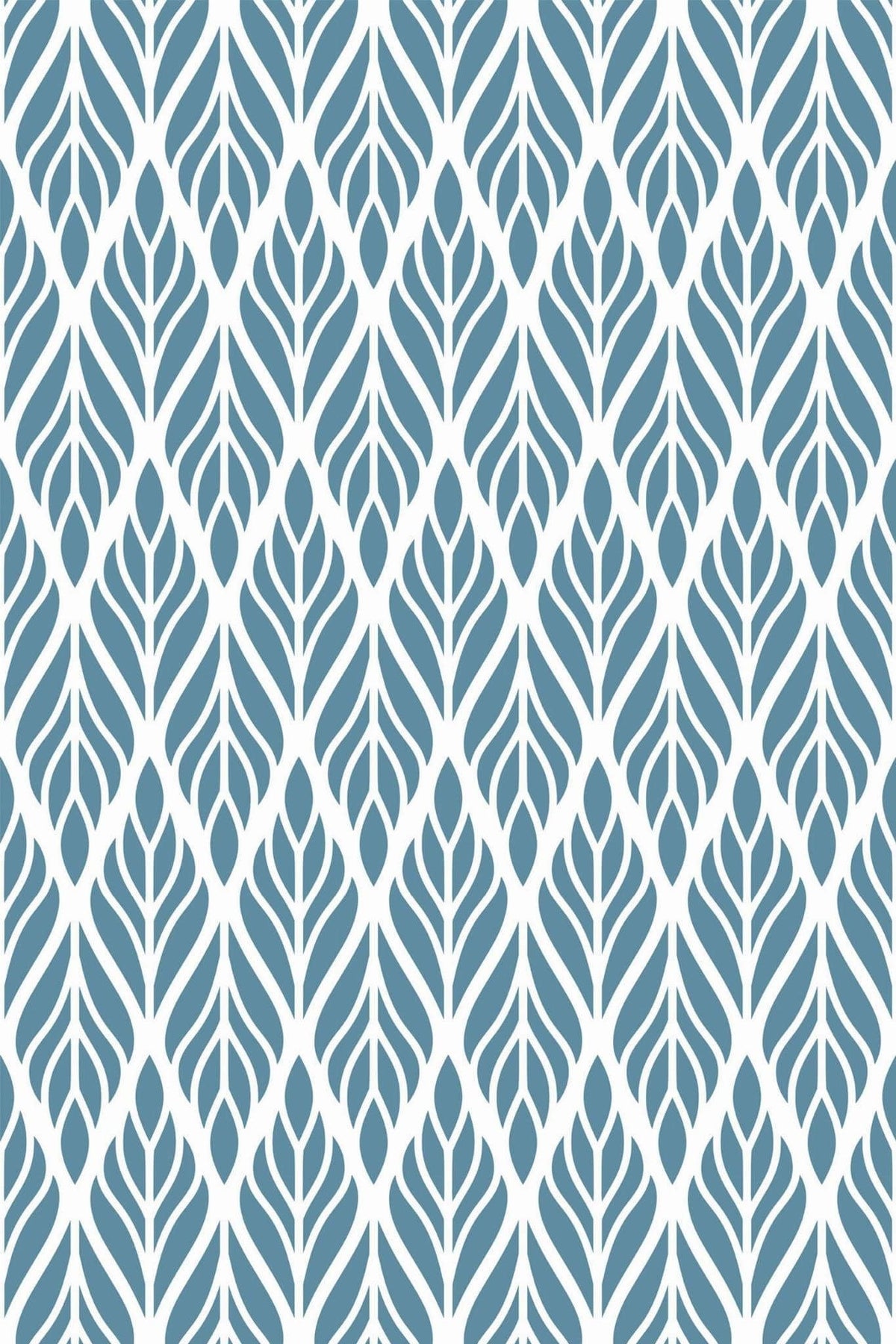 Feuilles Tressées Bleu Acier, le motif seul