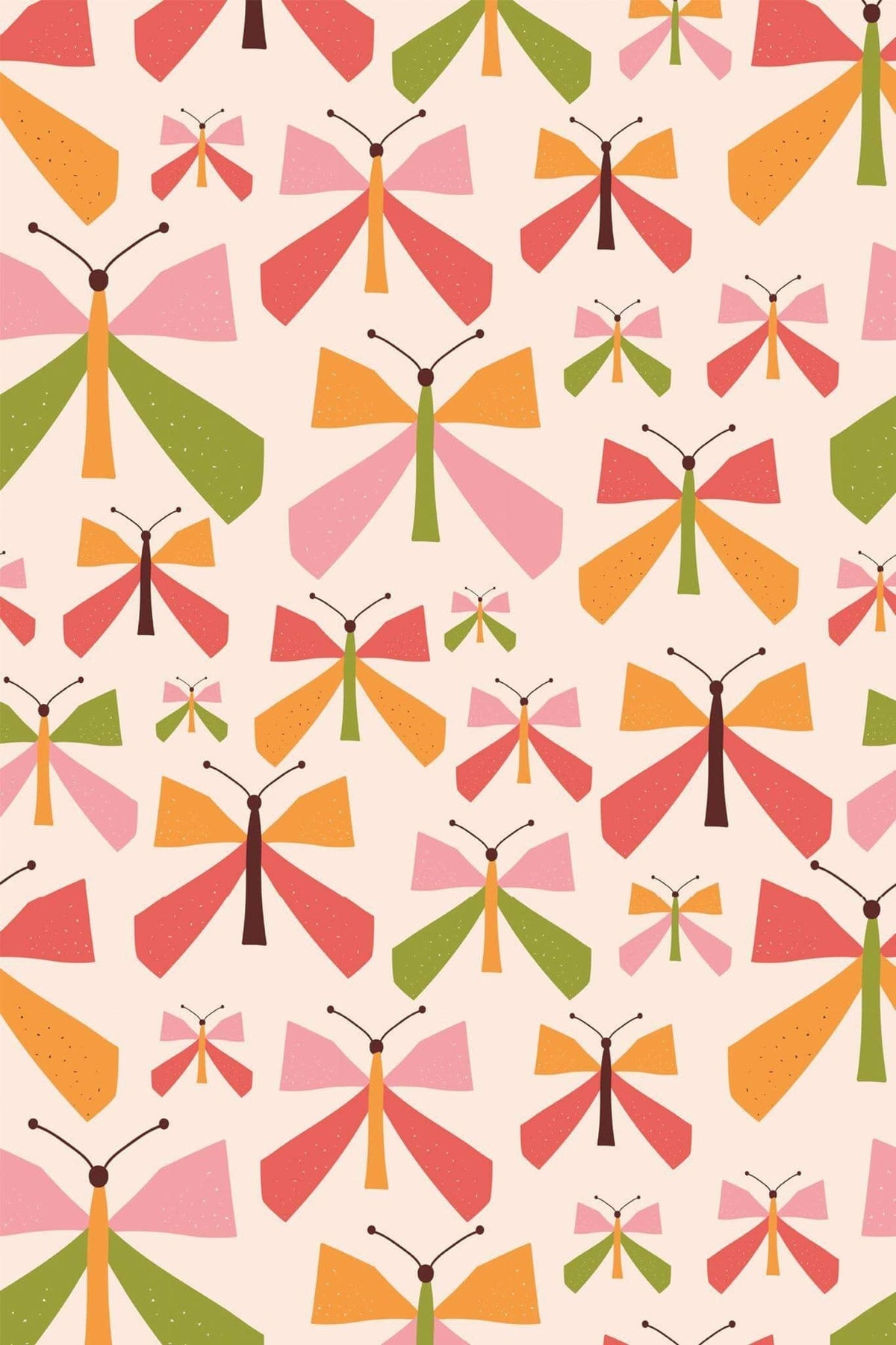 Papillons Graphiques Corail, aperçu aux dimensions saisies