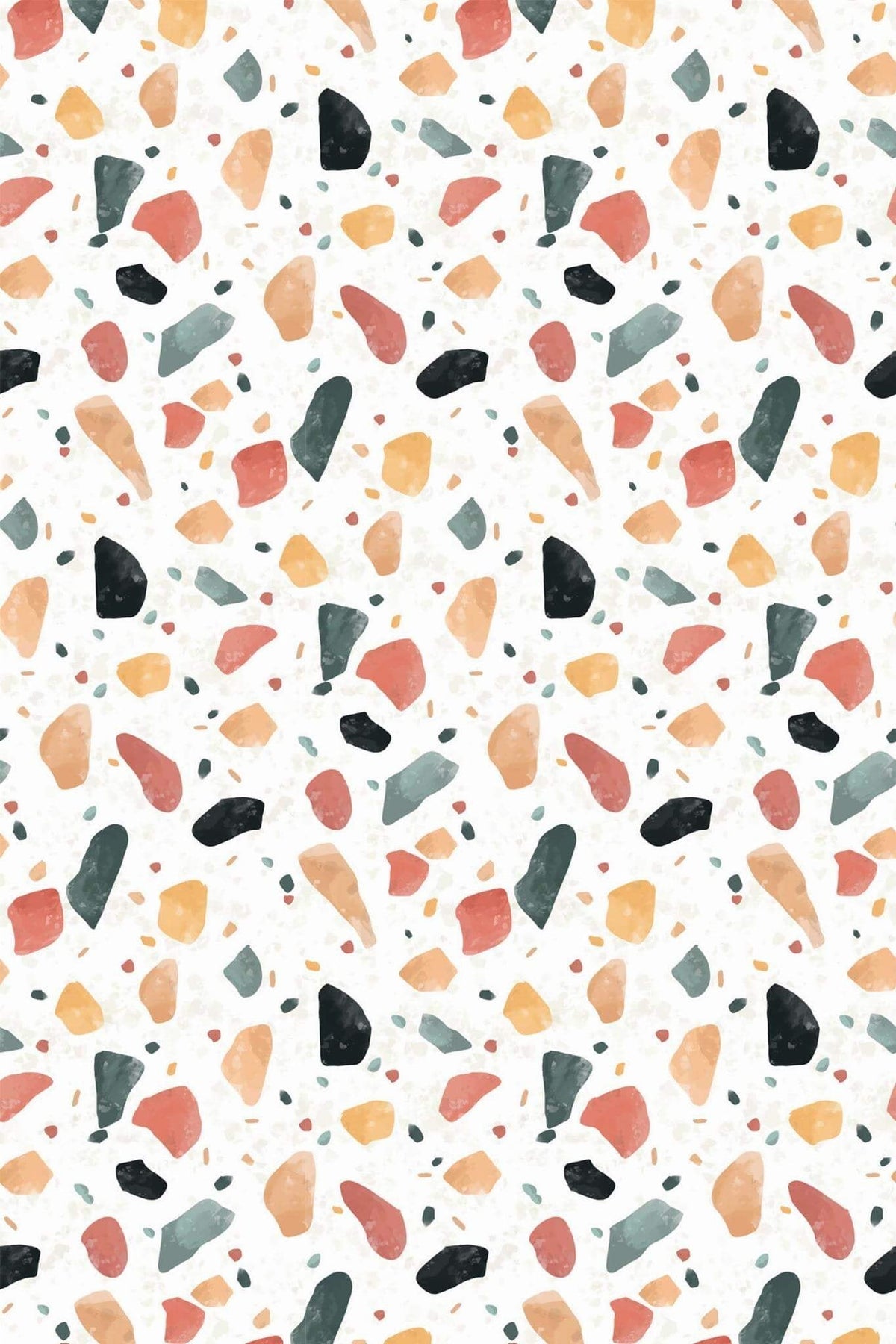 Granito Peint Corail Et Sauge, le motif seul