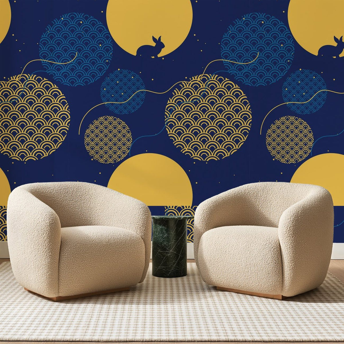 Lune au Lapin Bleu Nuit, en situation
