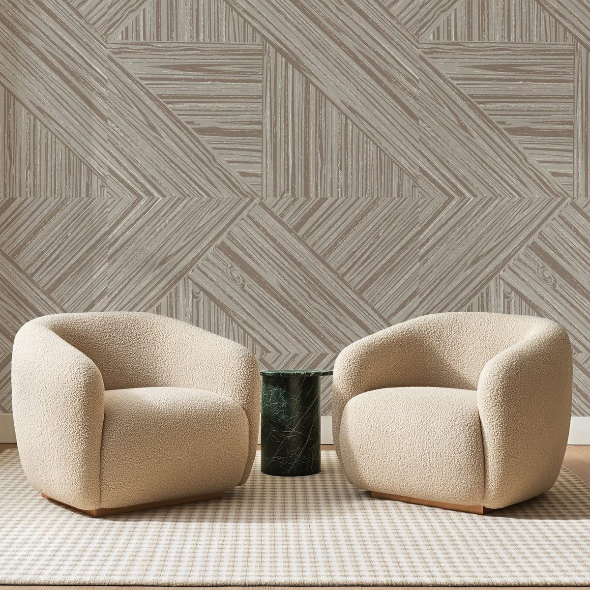 Marqueterie de Bois Taupe, en situation