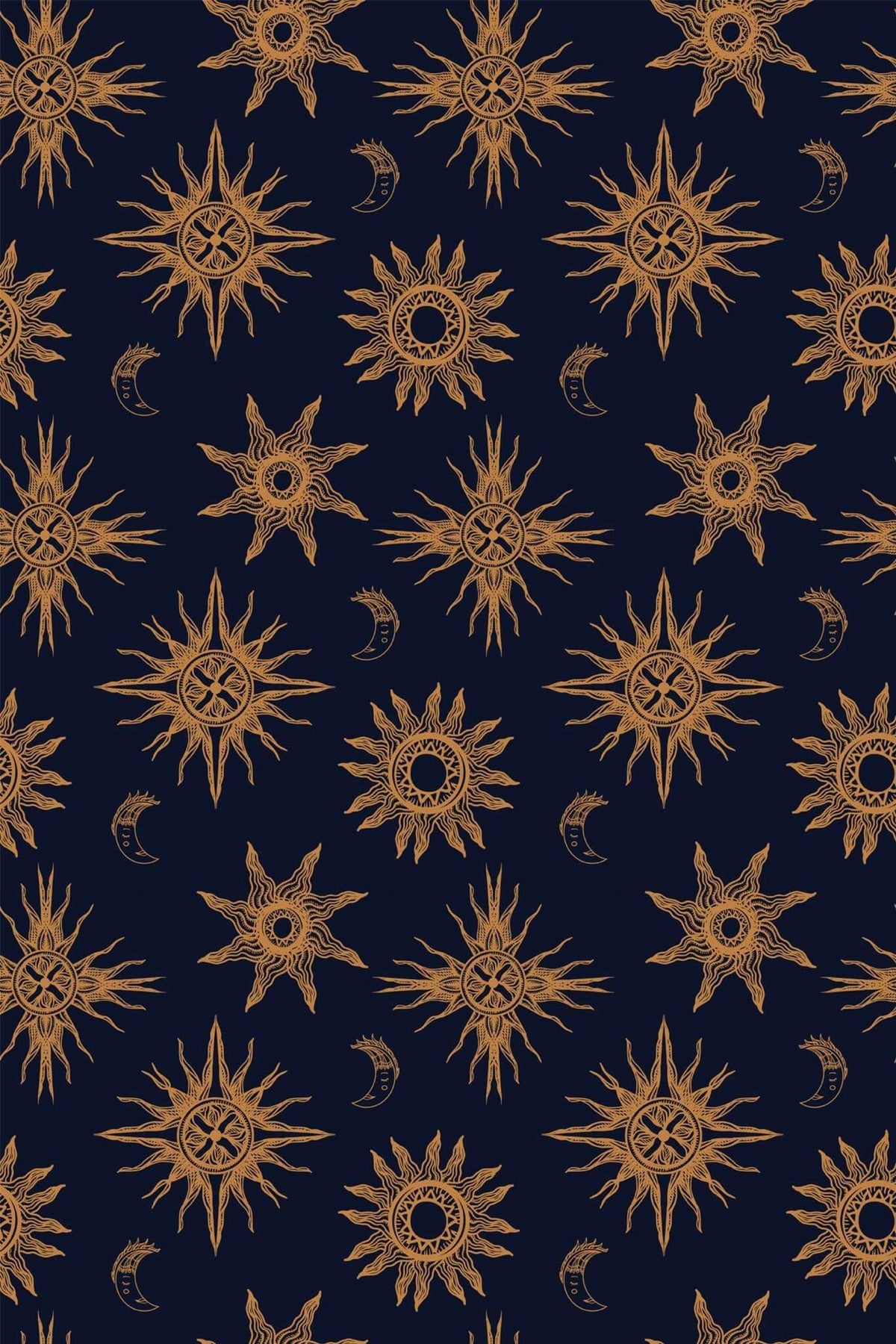 Soleils Gravés Bleu Nuit, le motif seul