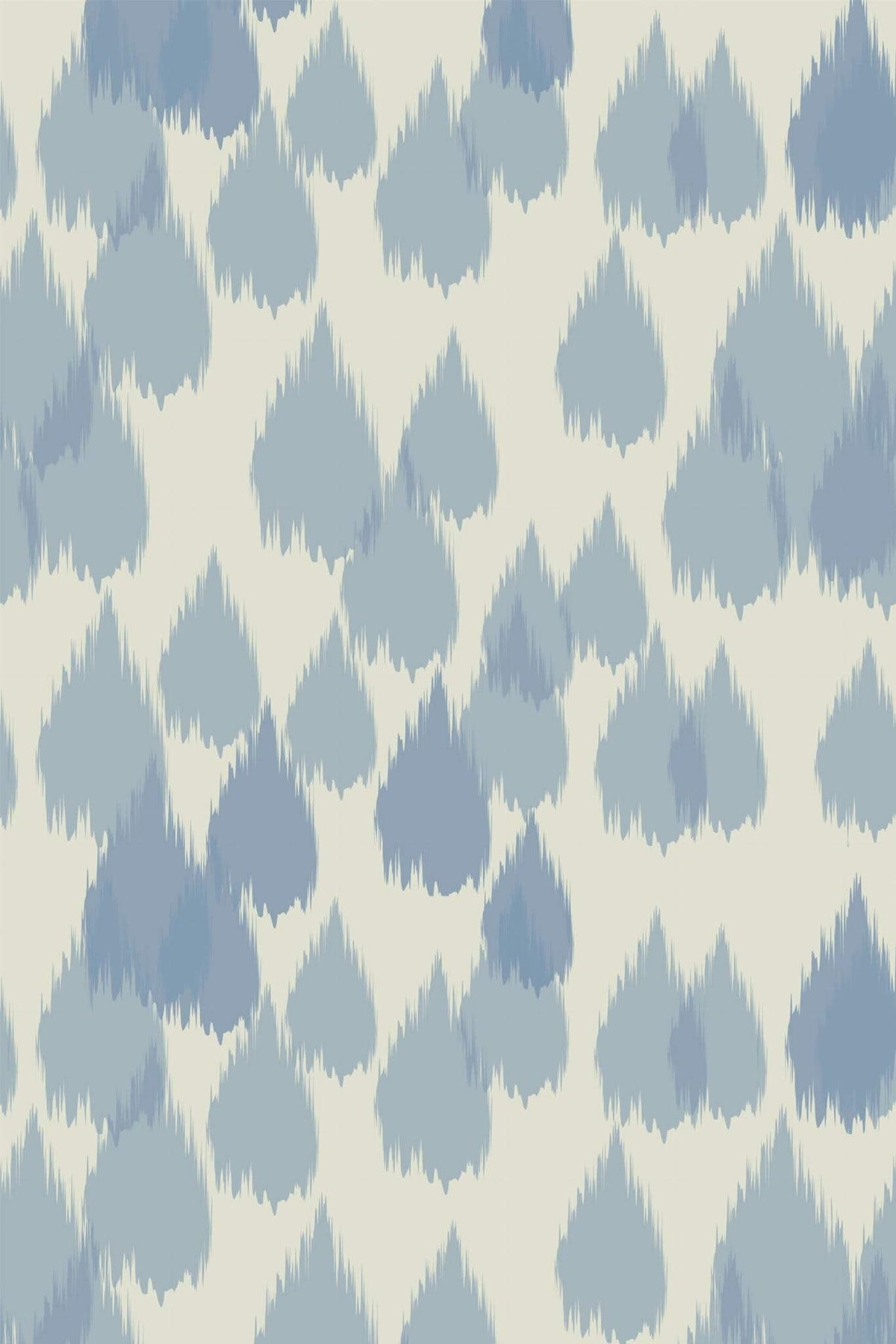 Gouttes Ikat Bleu Ardoise, le motif seul