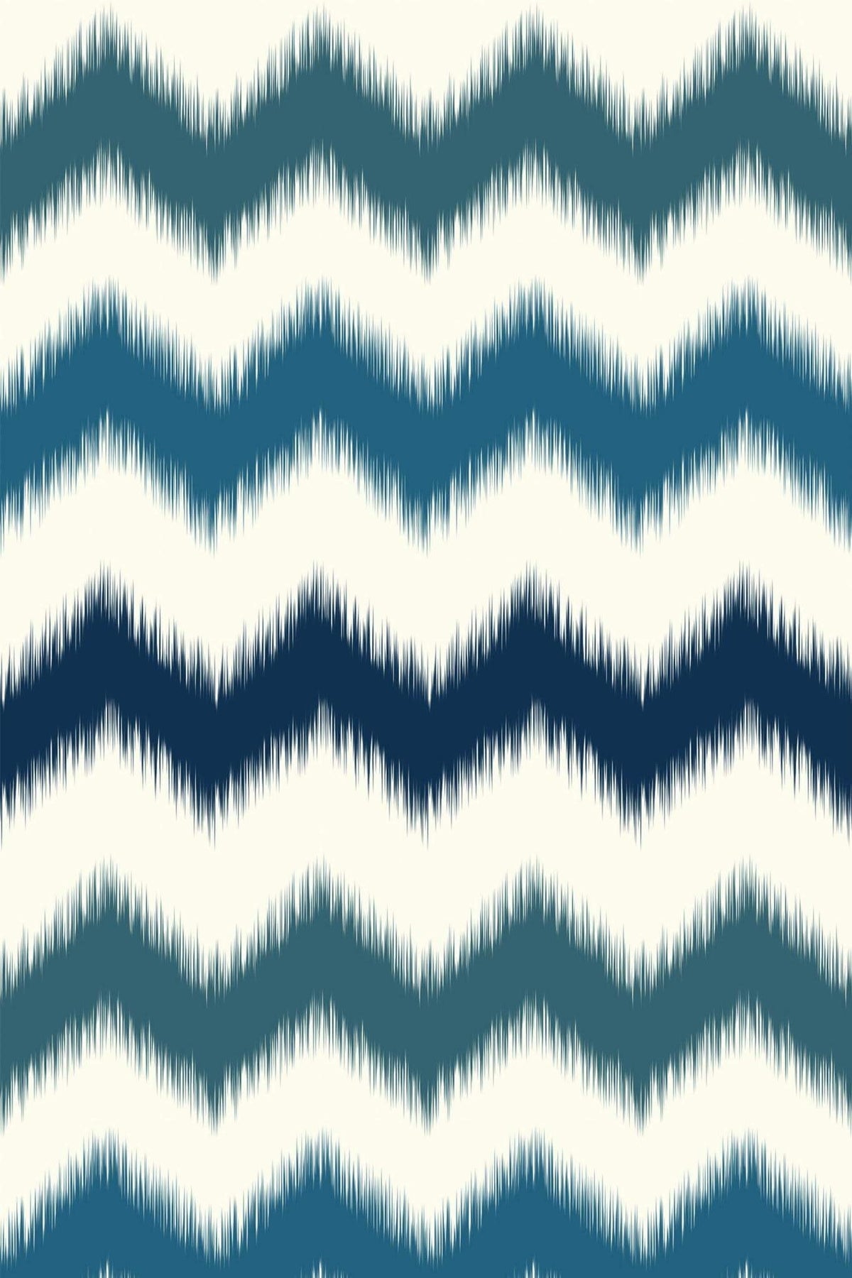 Chevrons Ikat Bleu Nuit, le motif seul