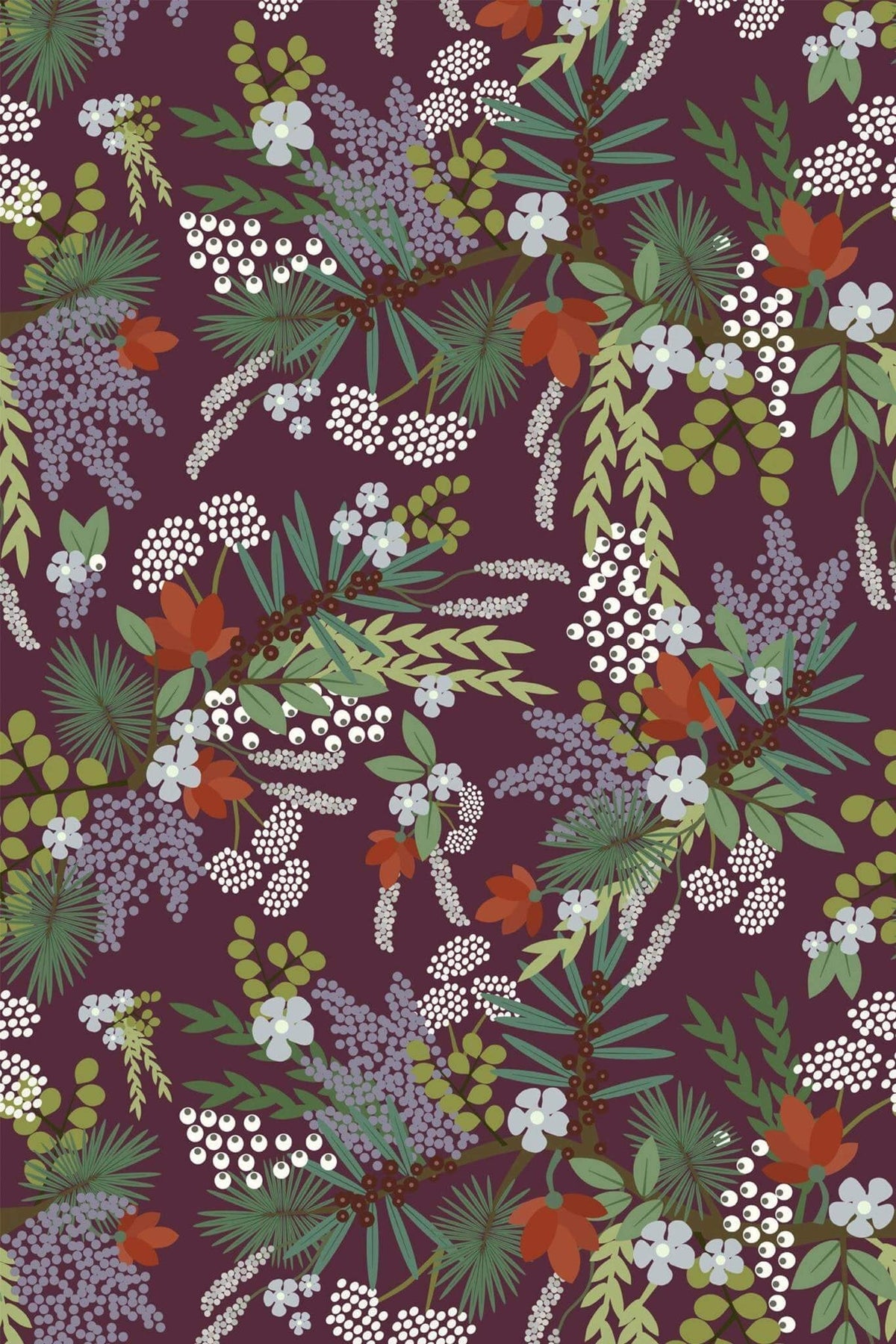 Sous-Bois Fleuri sur Prune, aperçu aux dimensions saisies