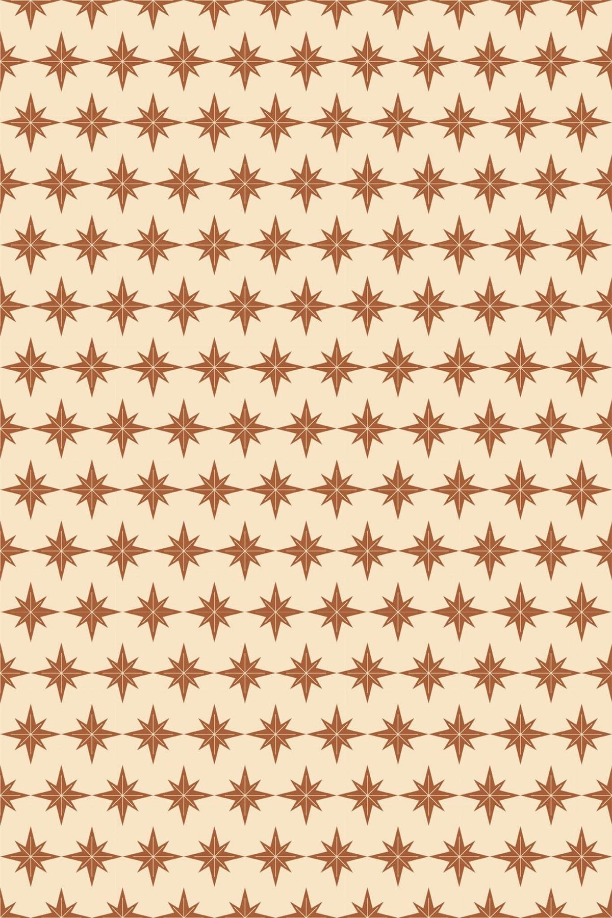 Étoiles Cannelle sur Crème, le motif seul