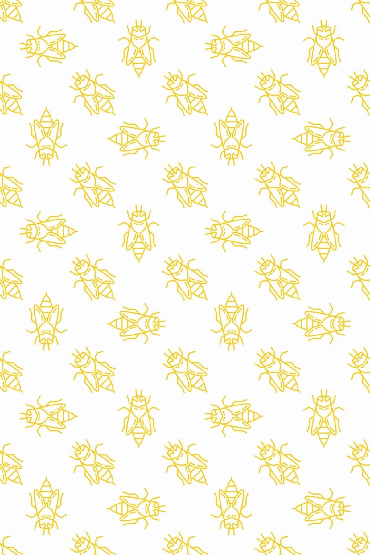 Abeilles Au Trait Jaune Doré, aperçu aux dimensions saisies
