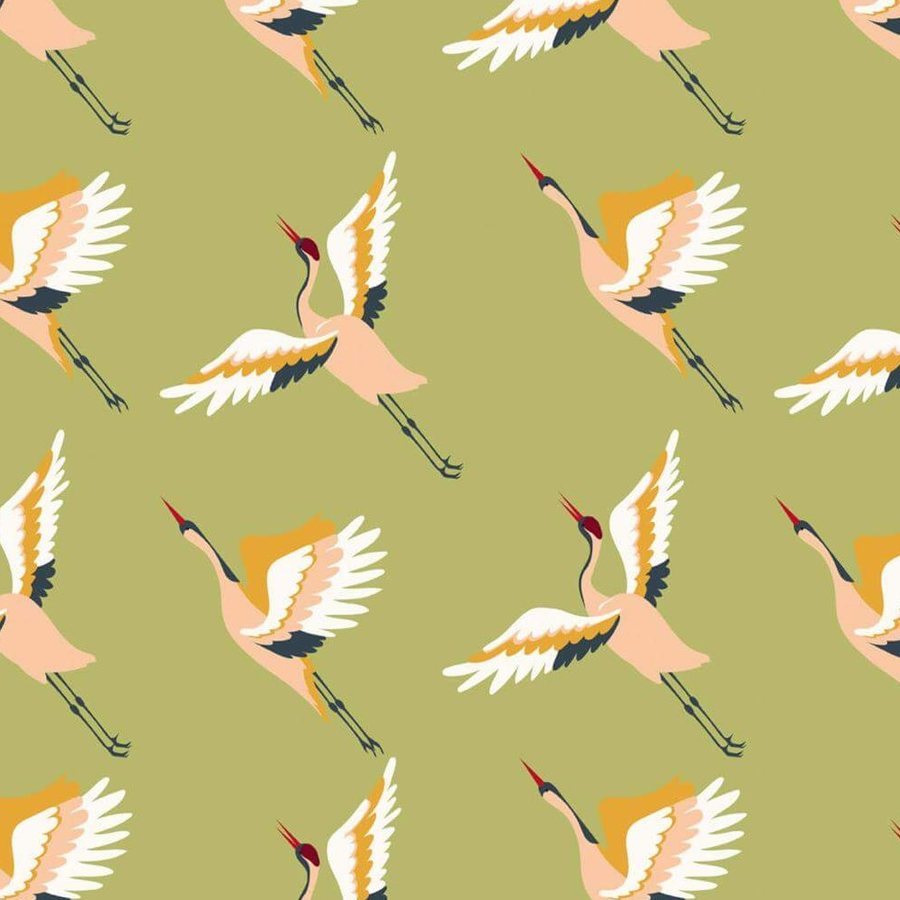 Vol de Grues Kaki, le motif seul