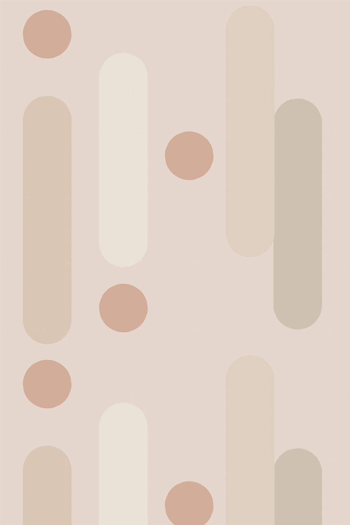 Colonnes et Pois Beige Rosé, aperçu aux dimensions saisies