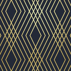 Gros plan sur l'impression : un angle de losange où le trait doré passe du jaune pâle au bronze.