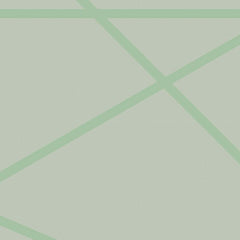 Gros plan de l'impression : le bord net d'une ligne vert amande sur le fond sauge.